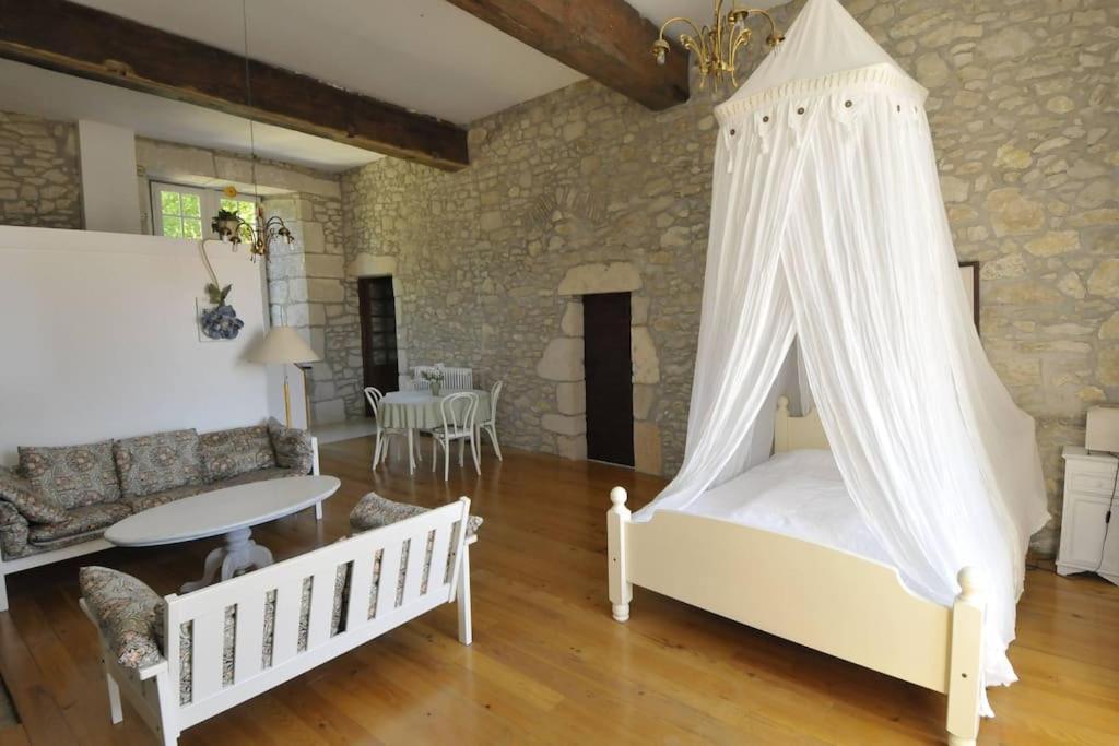 Chateau Barayre - Beautiful 12Th Century Castle With Pool And Large Garden Laussou Buitenkant foto